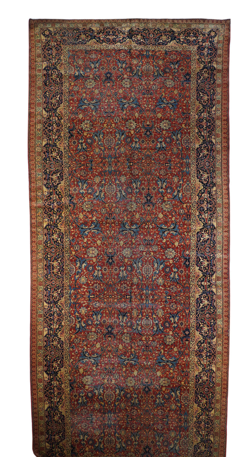 Fine Antique Tabriz Rug 7'6'' x 17'6''