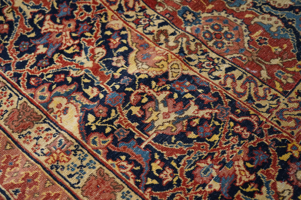 Fine Antique Tabriz Rug 7'6'' x 17'6''