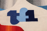 Fine mid century French designer wool tapestry 4'10" x 6'4"