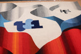 Fine mid century French designer wool tapestry 4'10" x 6'4"