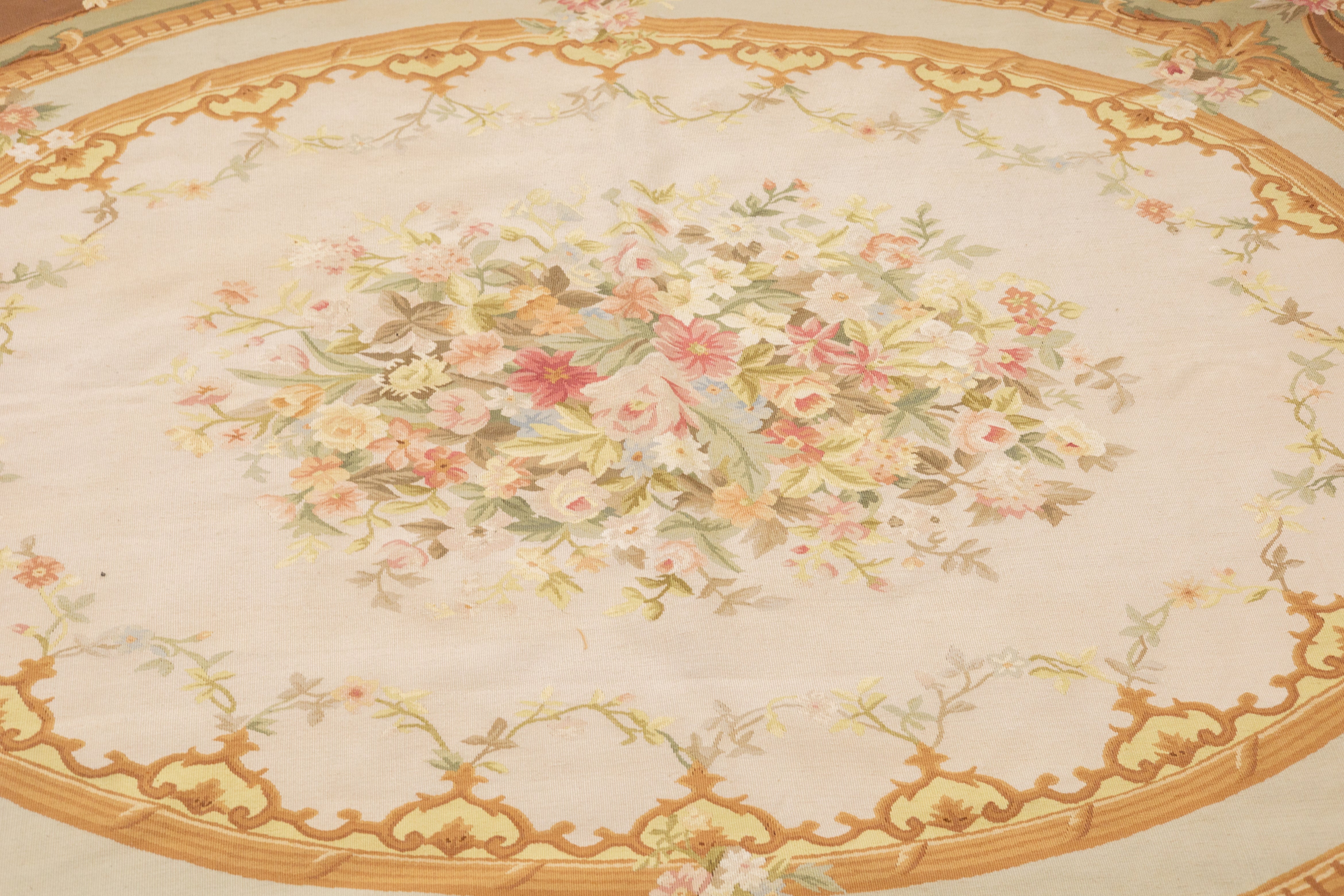 Aubusson Flat Weave Wool Rug 8'0" x 10'0"