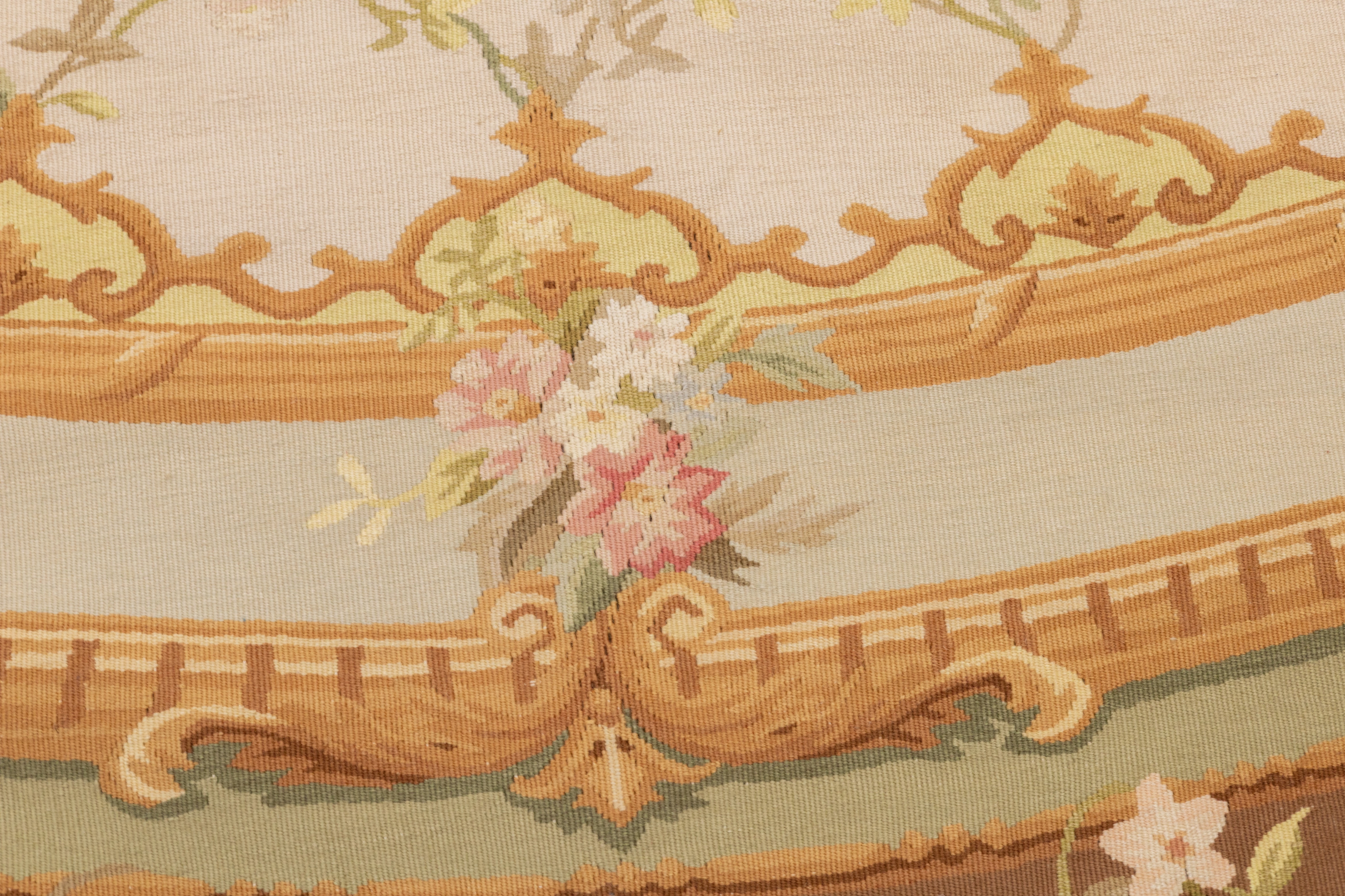Aubusson Flat Weave Wool Rug 8'0" x 10'0"