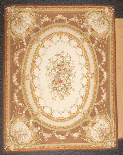 Aubusson Flat Weave Wool Rug 8'0