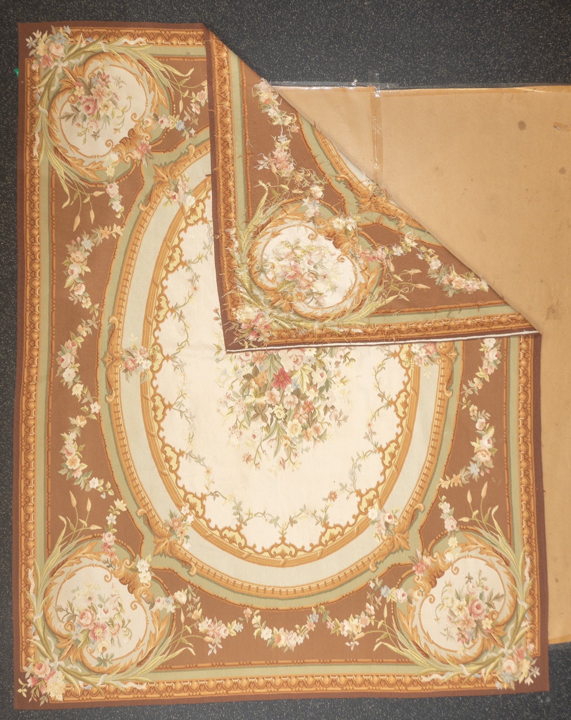 Aubusson Flat Weave Wool Rug 8'0" x 10'0"