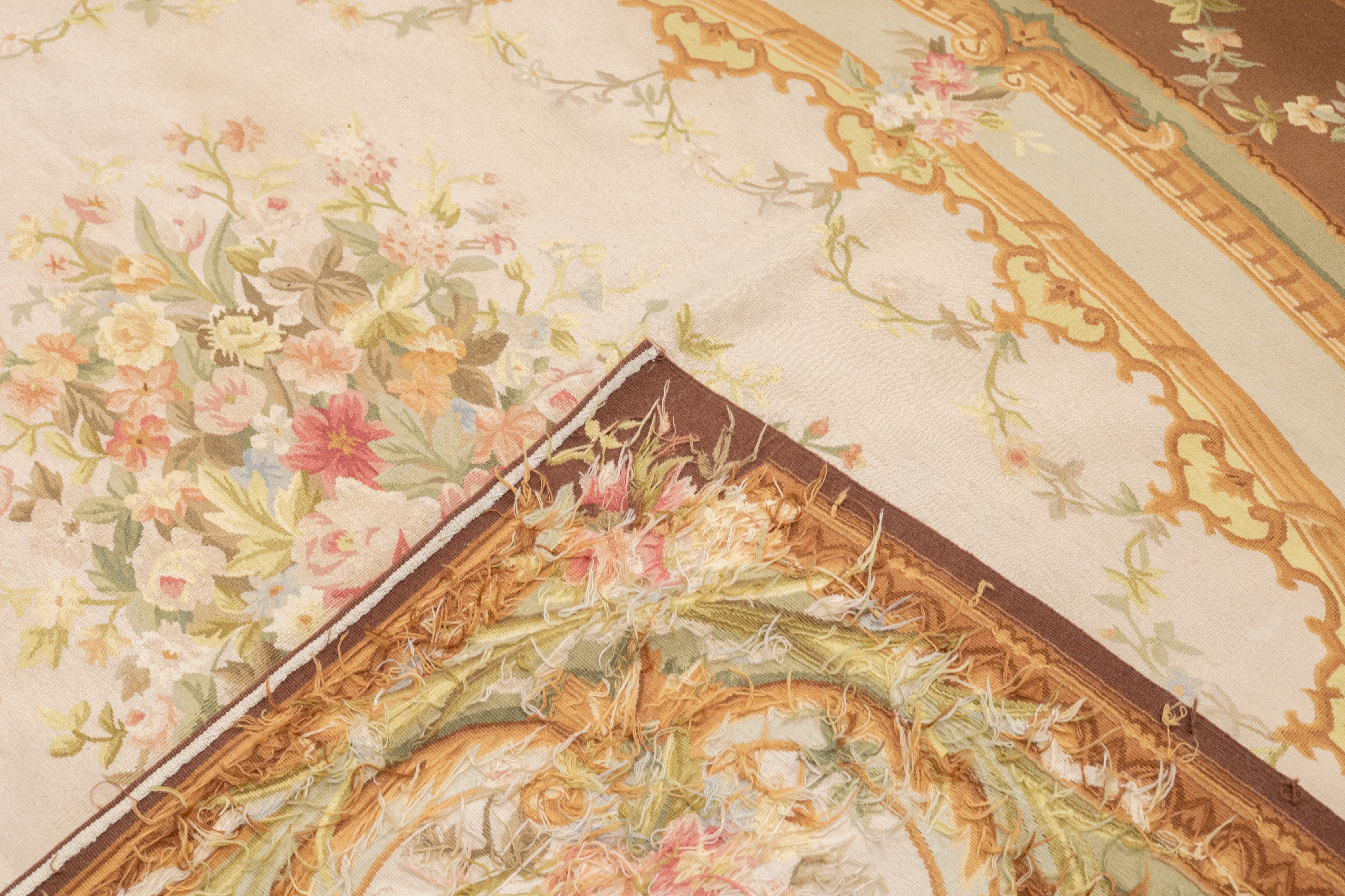 Aubusson Flat Weave Wool Rug 8'0" x 10'0"