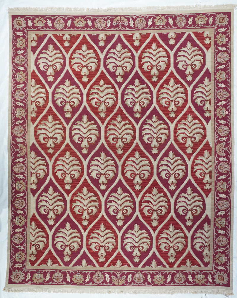 Sumak Flat Weave Wool Rug 8'0