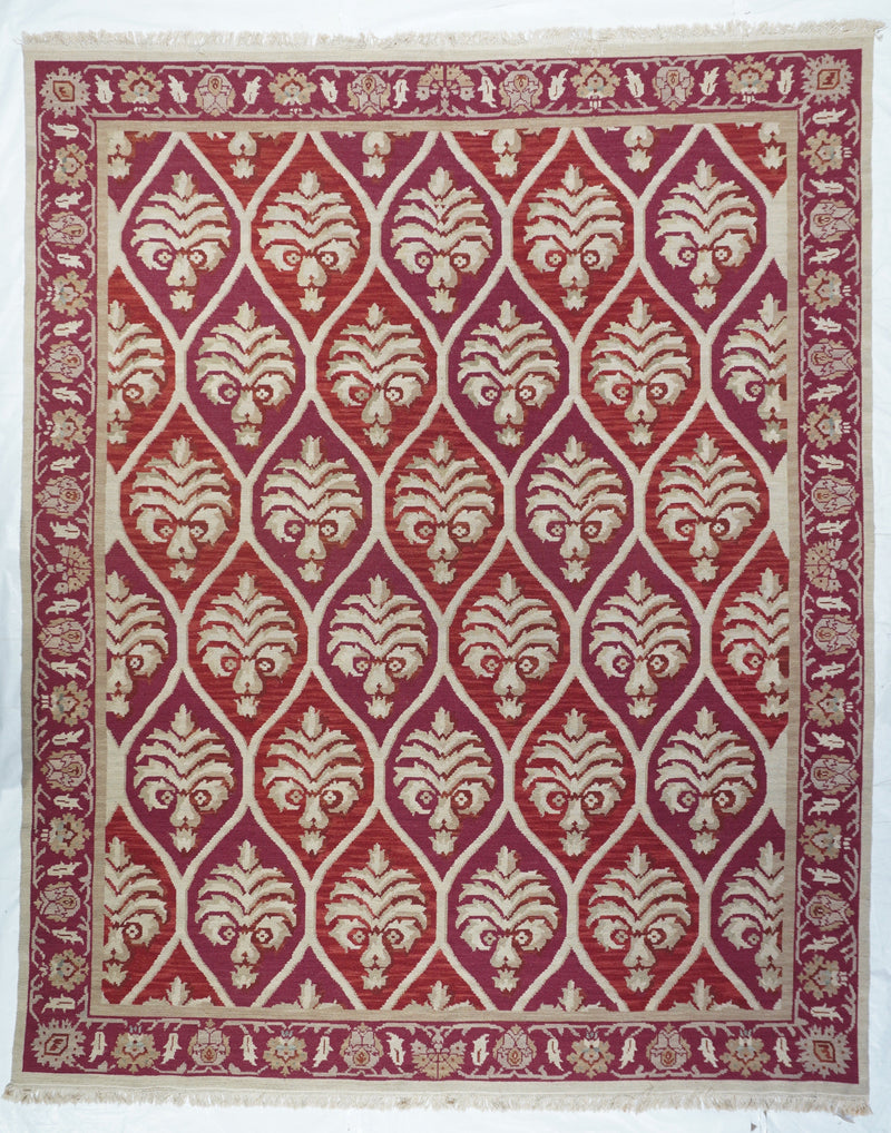 Sumak Flat Weave Wool Rug 8'0