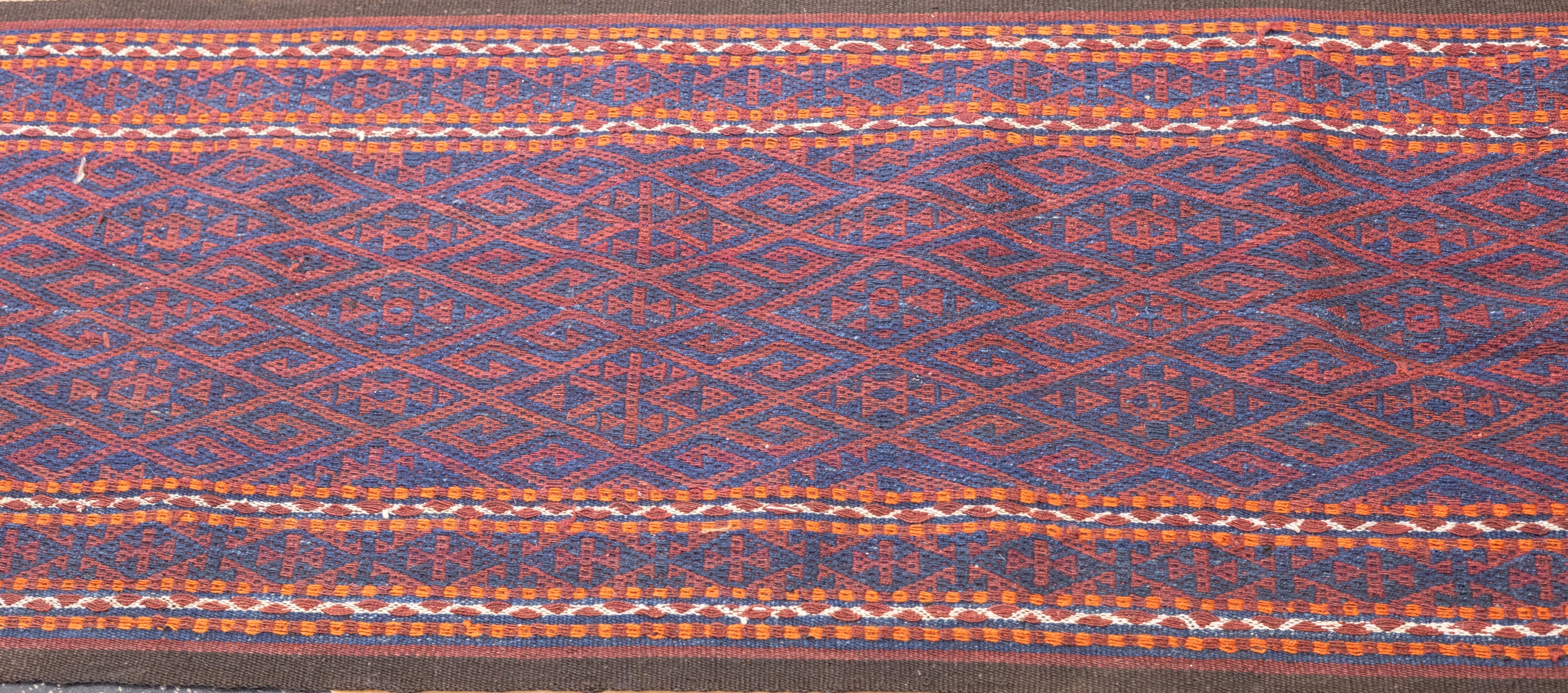 Fine Antique Turkmen Long Tent Band 1'9'' x 45'0"