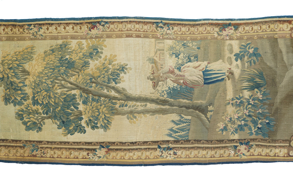 Antique Tapestry French Panel 3'8'' x 8'10''