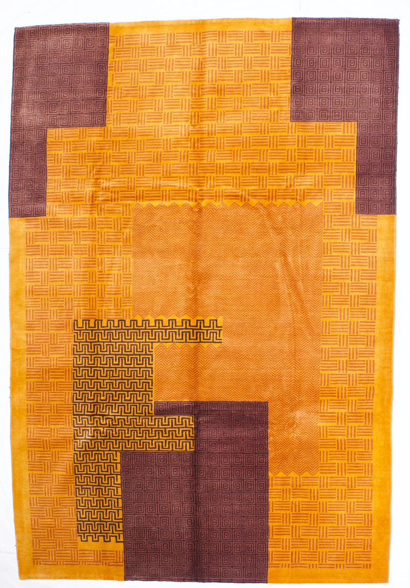 Fine Mid Century French Artistic Design Wool Rug 6' 8'' x 9' 9