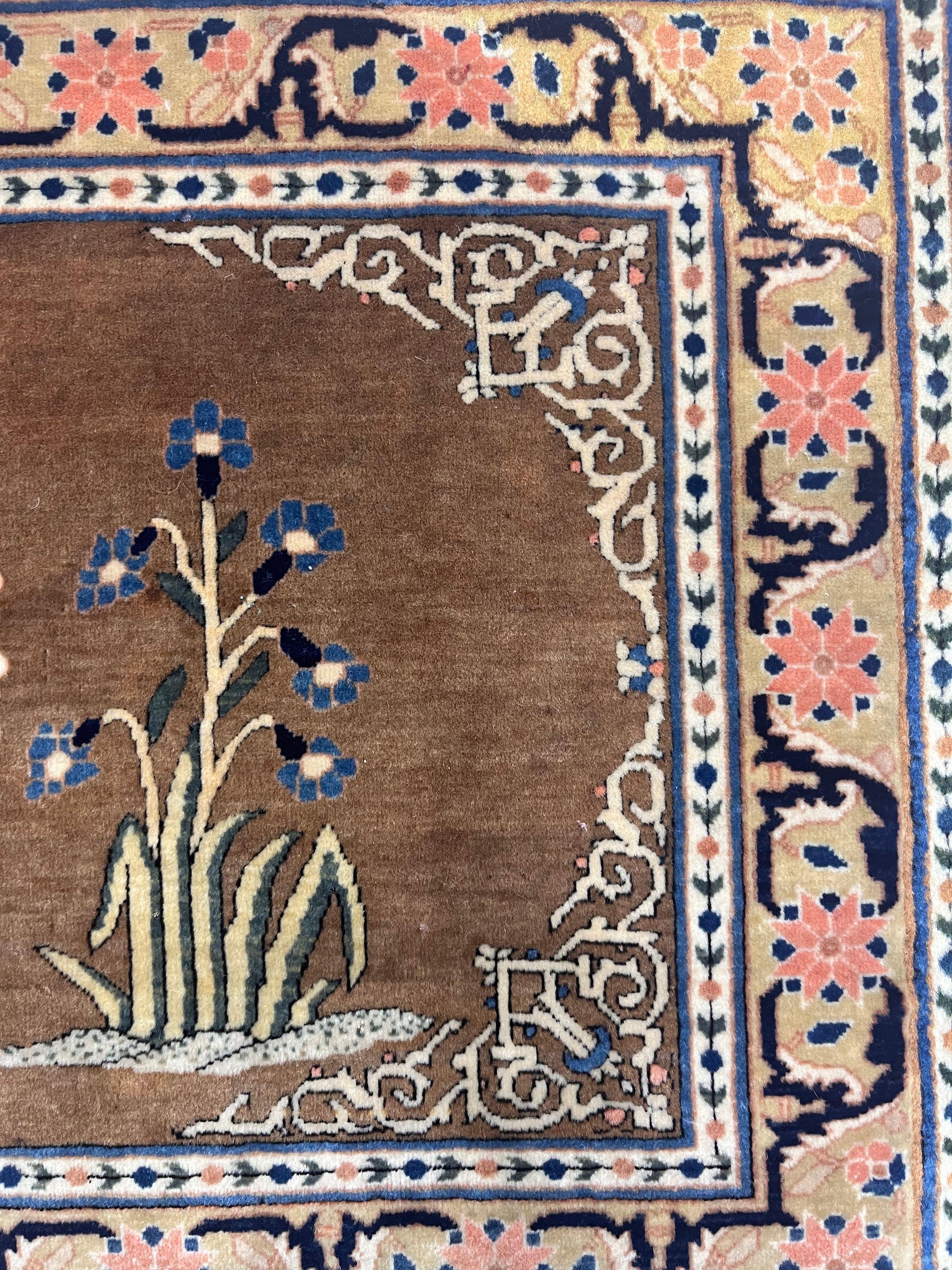 Antique Mohtasham Kashan Rug 2' 0" x 5' 9''