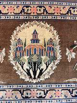 Antique Mohtasham Kashan Rug 2' 0" x 5' 9''