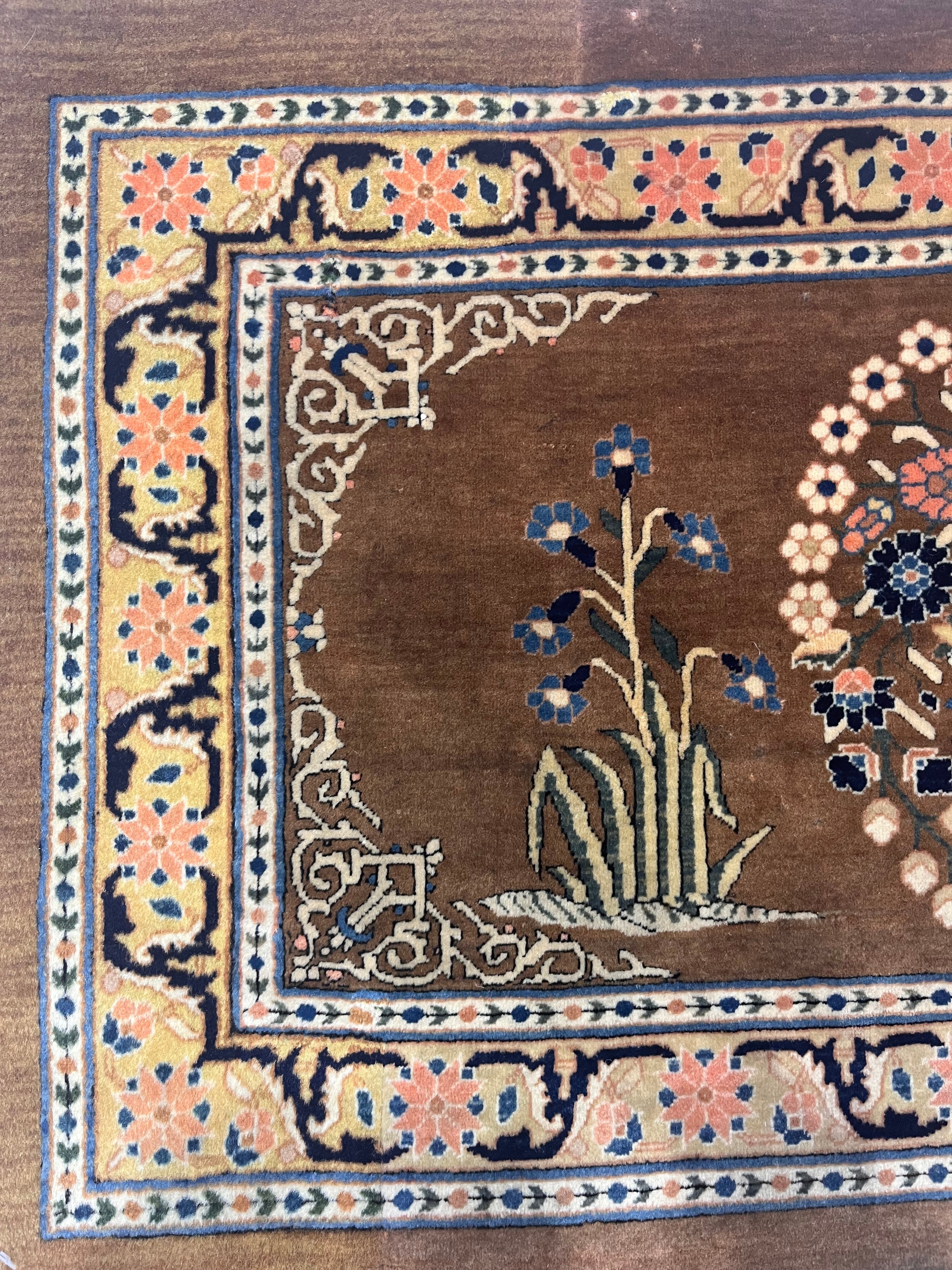 Antique Mohtasham Kashan Rug 2' 0" x 5' 9''