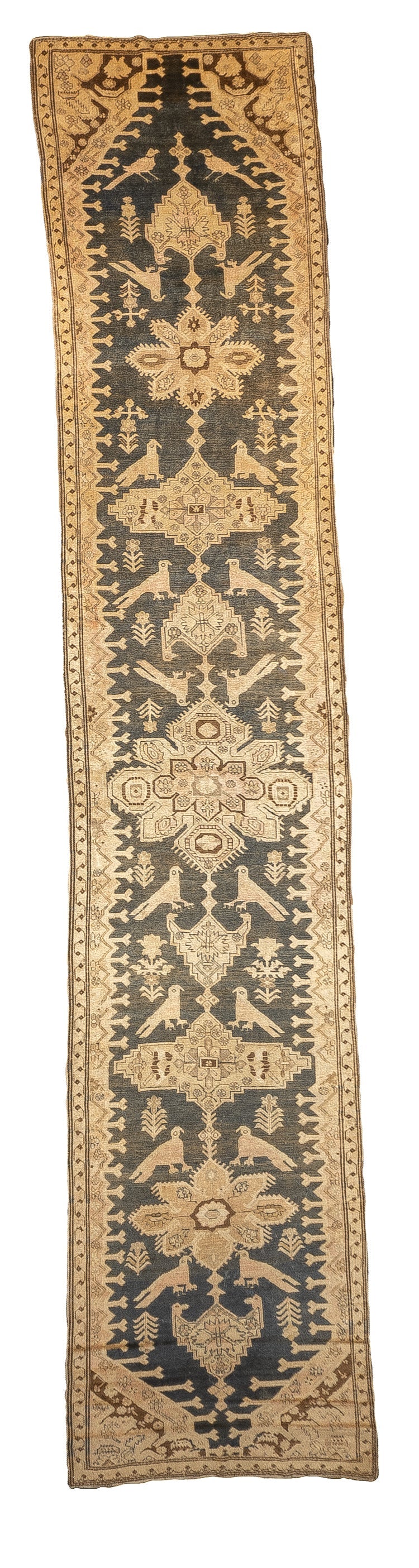 Antique Karabagh Runner 3'7'' x 18'3''