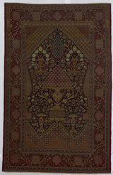 Antique  Dabir Kashan Rug 4'3" x 6' 8"