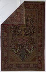 Antique  Dabir Kashan Rug 4'3" x 6' 8"