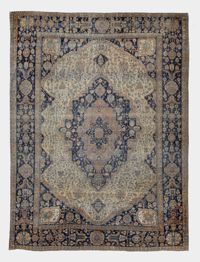 Antique Mohtasham Kashan Rug 7' 2'' x 9' 11''
