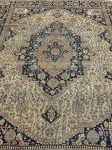 Antique Mohtasham Kashan Rug 7' 2'' x 9' 11''