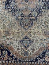 Antique Mohtasham Kashan Rug 7' 2'' x 9' 11''