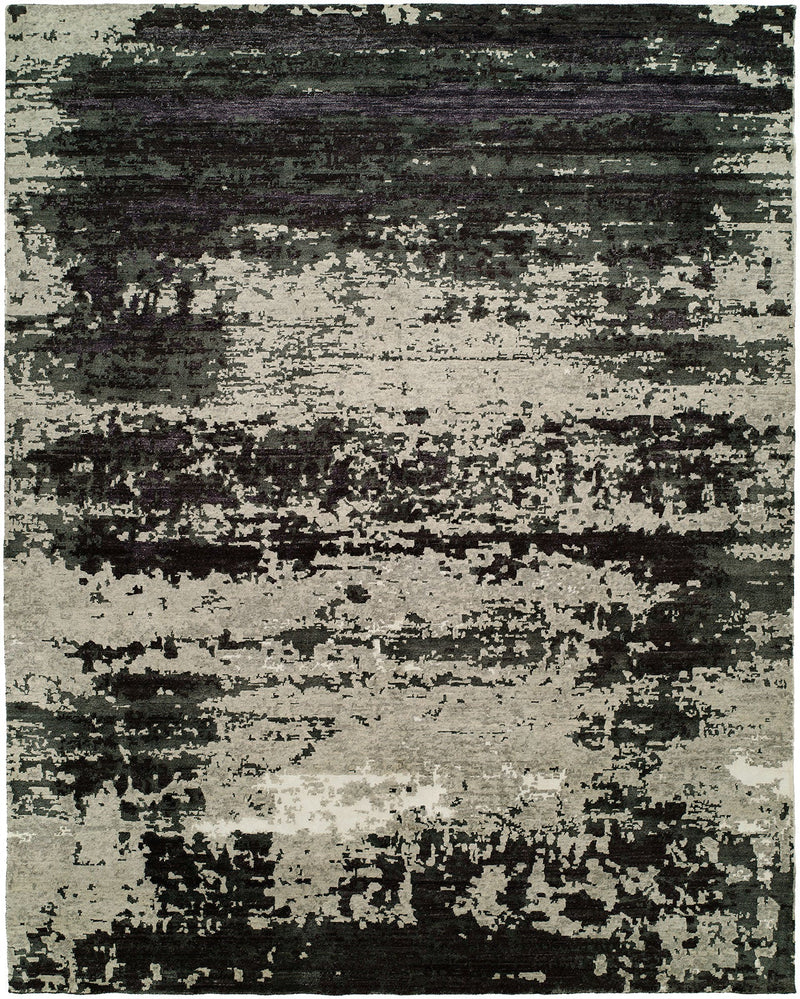 Avalon AV-9718 Grey - Black Rug
