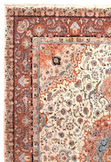 Extremely Fine  Wool & Silk Tabriz Rug 9'9'' x 13'0"