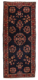 Antique Navy Mohajeran Sarouk Rug 2'9'' x 6'8''