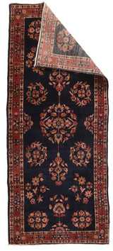 Antique Navy Mohajeran Sarouk Rug 2'9'' x 6'8''
