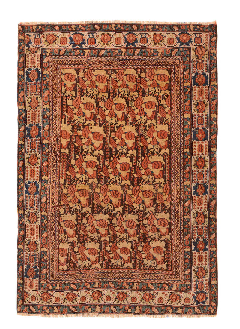 Antique Afshar Rug 4'4'' x 6'6''