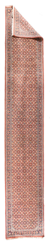 Extremely Fine  Tabriz Mahi Design Woven by the Artist Master Weaver Runner 2'9'' x 14'
