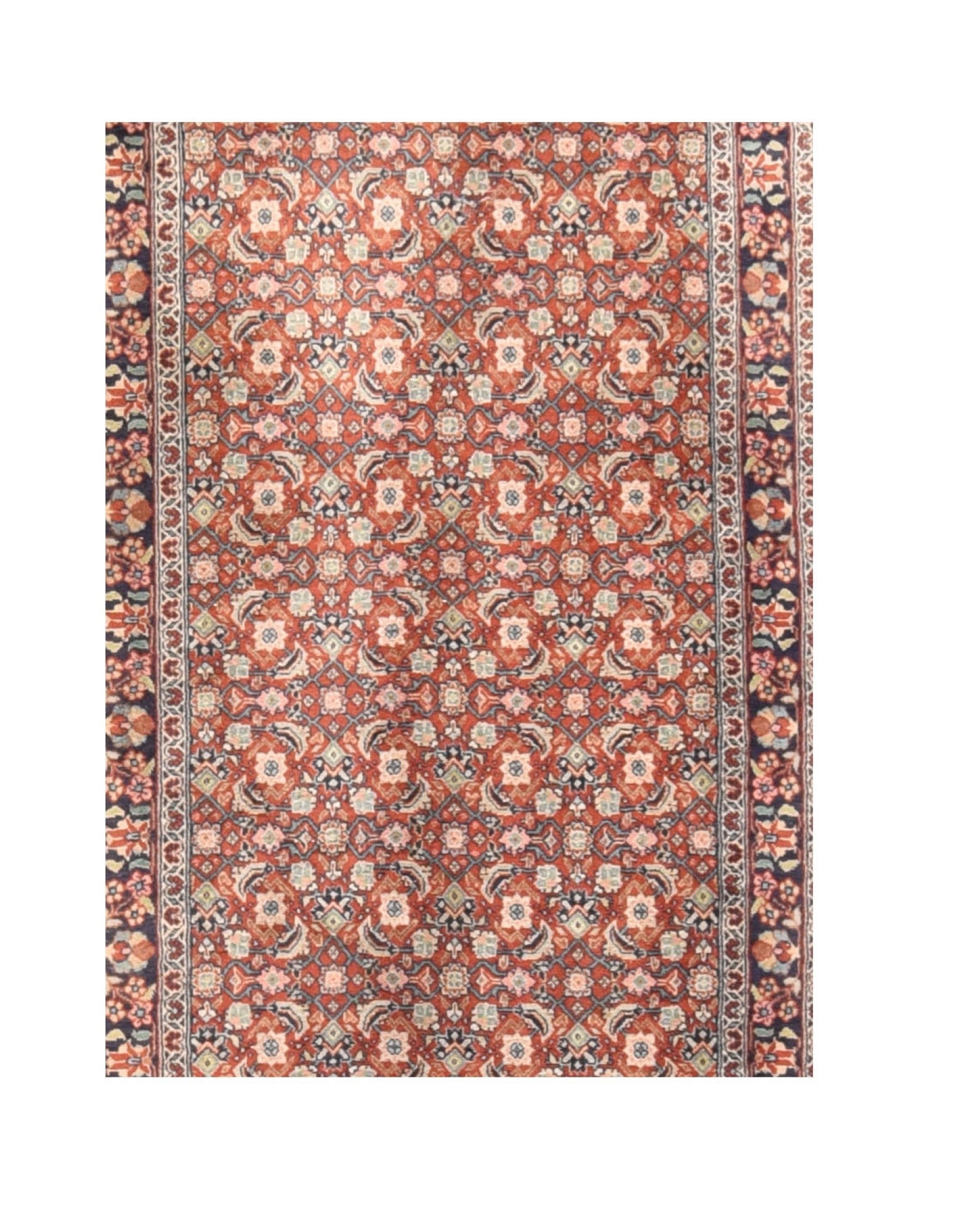 Extremely Fine  Tabriz Mahi Design Woven by the Artist Master Weaver Runner 2'9'' x 14'