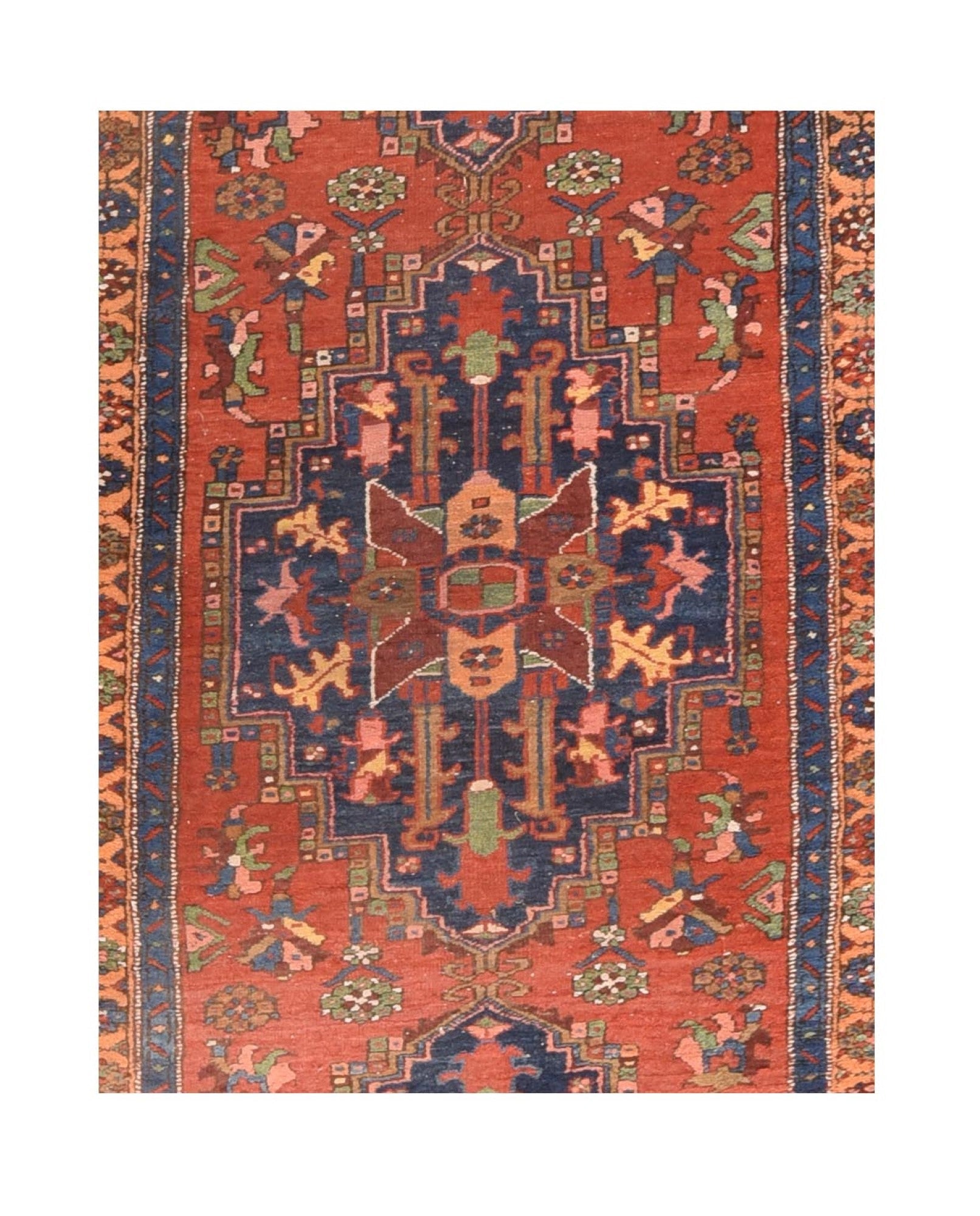 Antique Heriz Runner 3'6'' x 11'0"