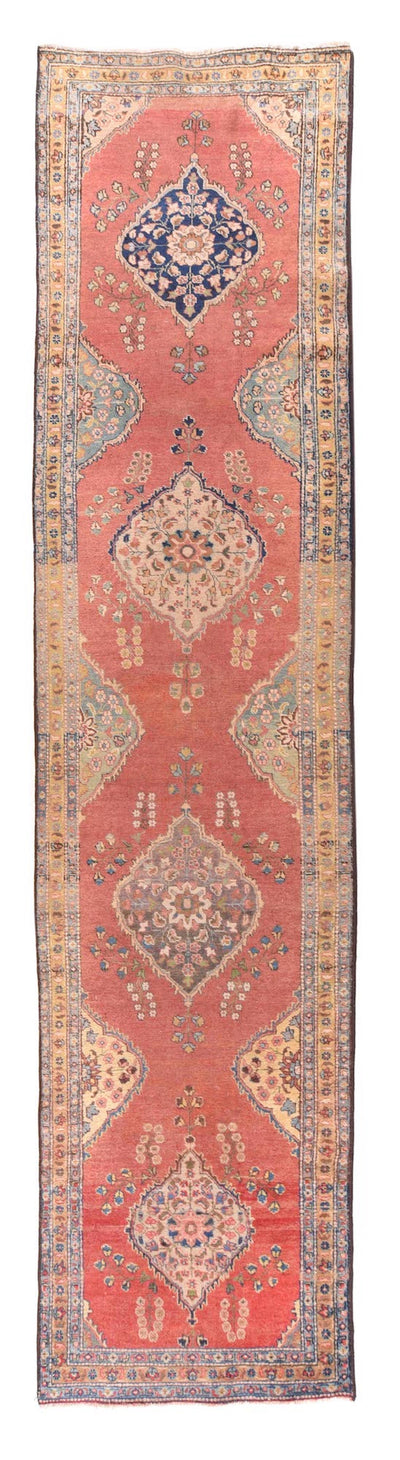Antique  Tabriz Runner 3'3'' x 13'9''