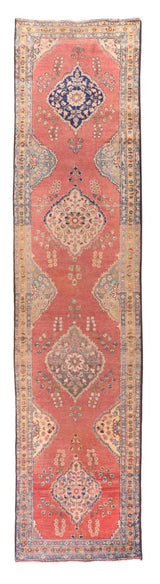 Vintage Tabriz Runner 3'3'' x 13'9''