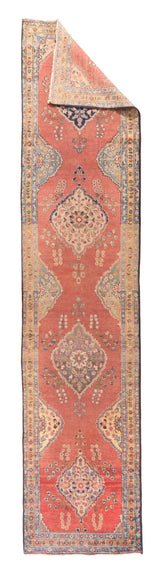Antique  Tabriz Runner 3'3'' x 13'9''