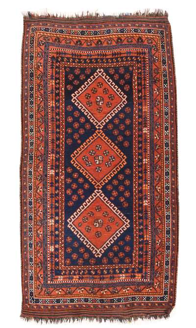 Antique Qashqai Rug 4'5'' x 8'1''
