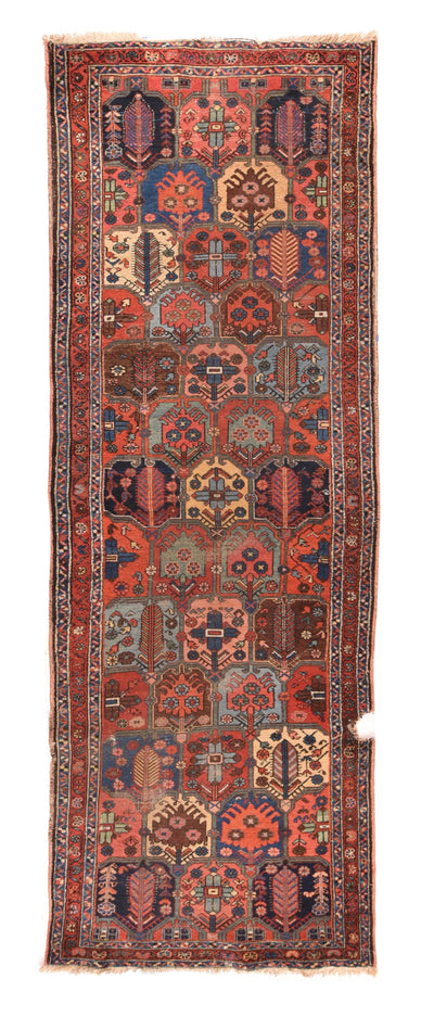 Antique Bakhtiari Rug 3'7'' x 10'3''
