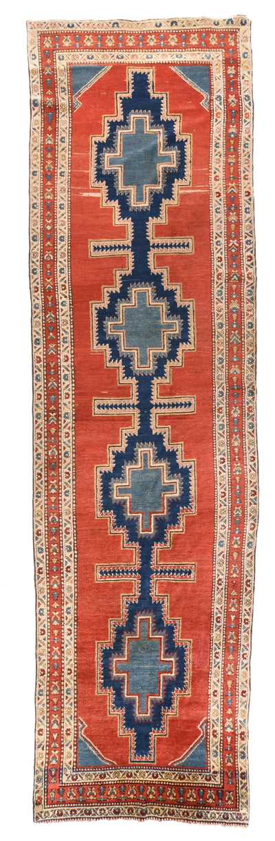 Antique Heriz Runner 3'6'' x 13'6''