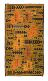 Vintage Swedish Kilim Rug 3'5'' x 6'6''