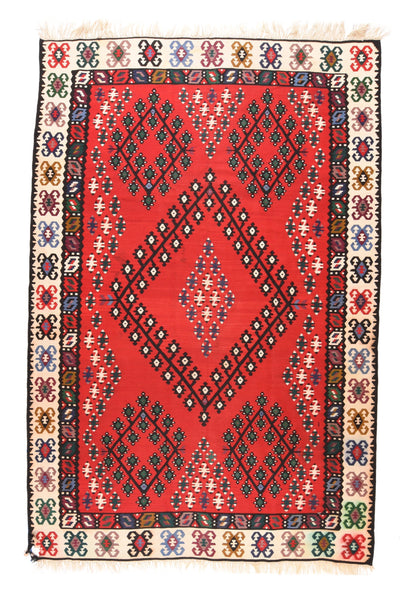 Vintage Turkish Kilim Rug 6'6'' x 10'0