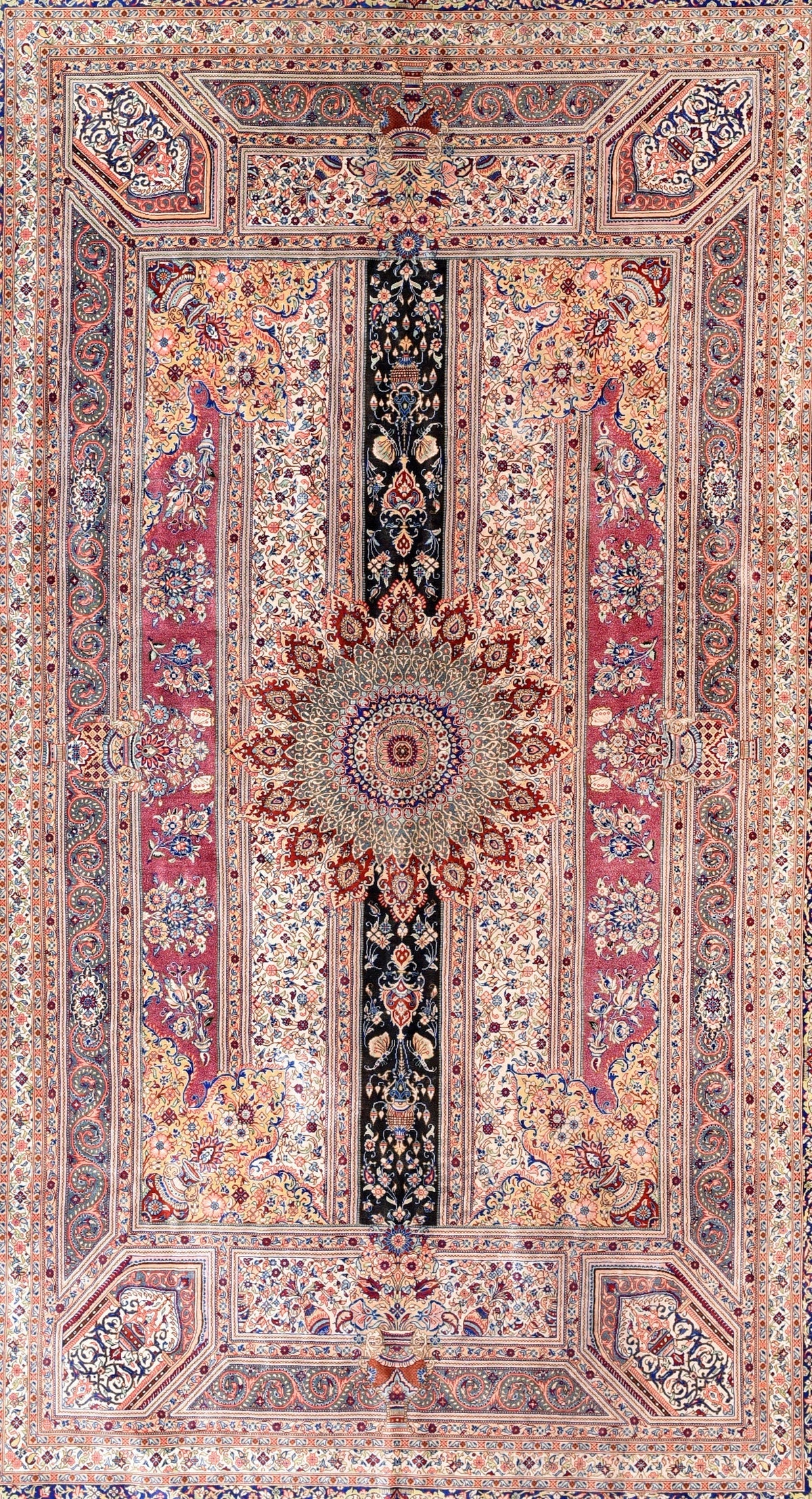 Fine Silk Qum Signed Jamshidi Rug 4'4'' x 6'11''