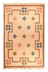 Vintage Swedish Kilim Rug 6'6'' x 9'11''