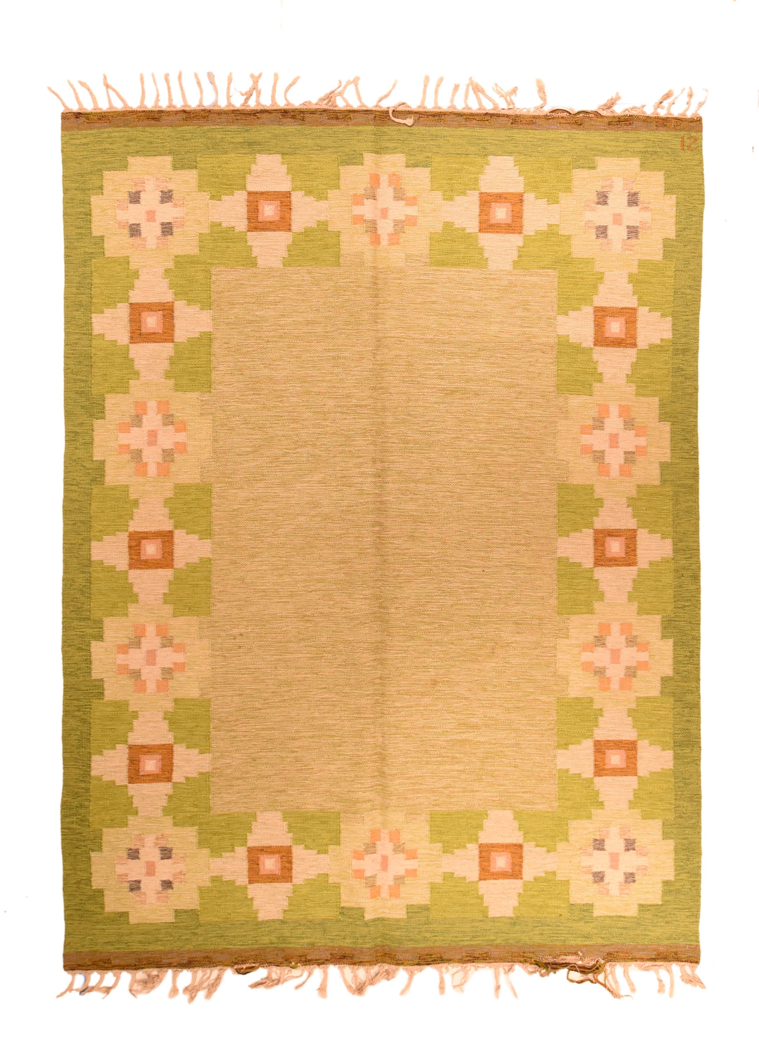 Vintage Swedish Kilim Rug 5'6'' x 7'6''