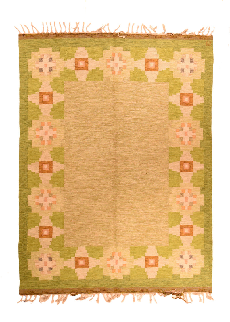 Vintage Swedish Kilim Rug 5'6'' x 7'6''