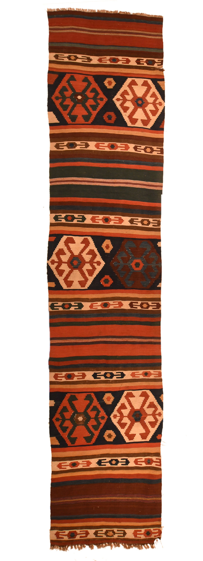 Antique Caucasian Kilim Rug 2'8'' x 12'6''