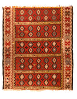 Antique Turkish Kilim Rug 4'5'' x 5'4''