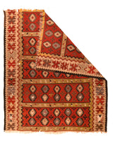 Antique Turkish Kilim Rug 4'5'' x 5'4''