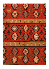 Antique Turkish Kilim Rug 4'5'' x 5'4''