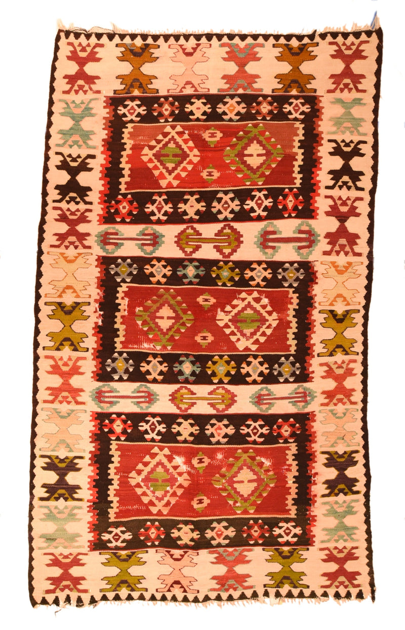 Vintage Kilim Rug 4'0