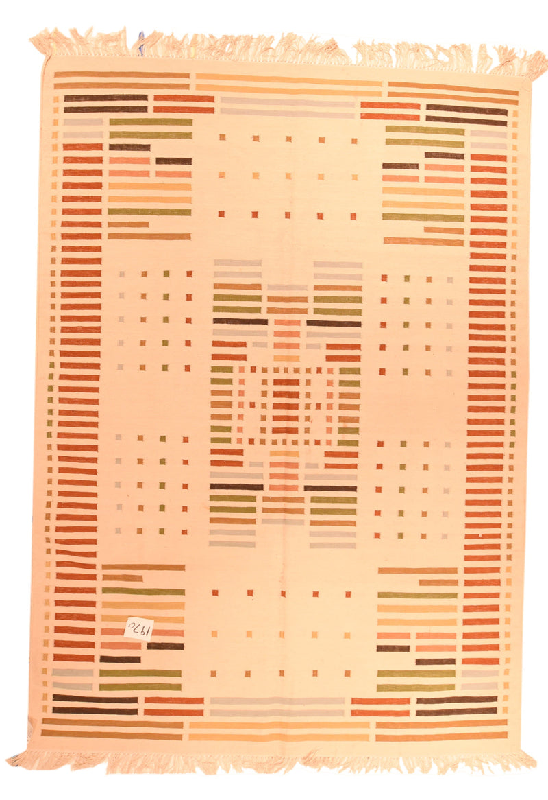 Vintage Swedish Kilim Rug 5'9'' x 7'11''
