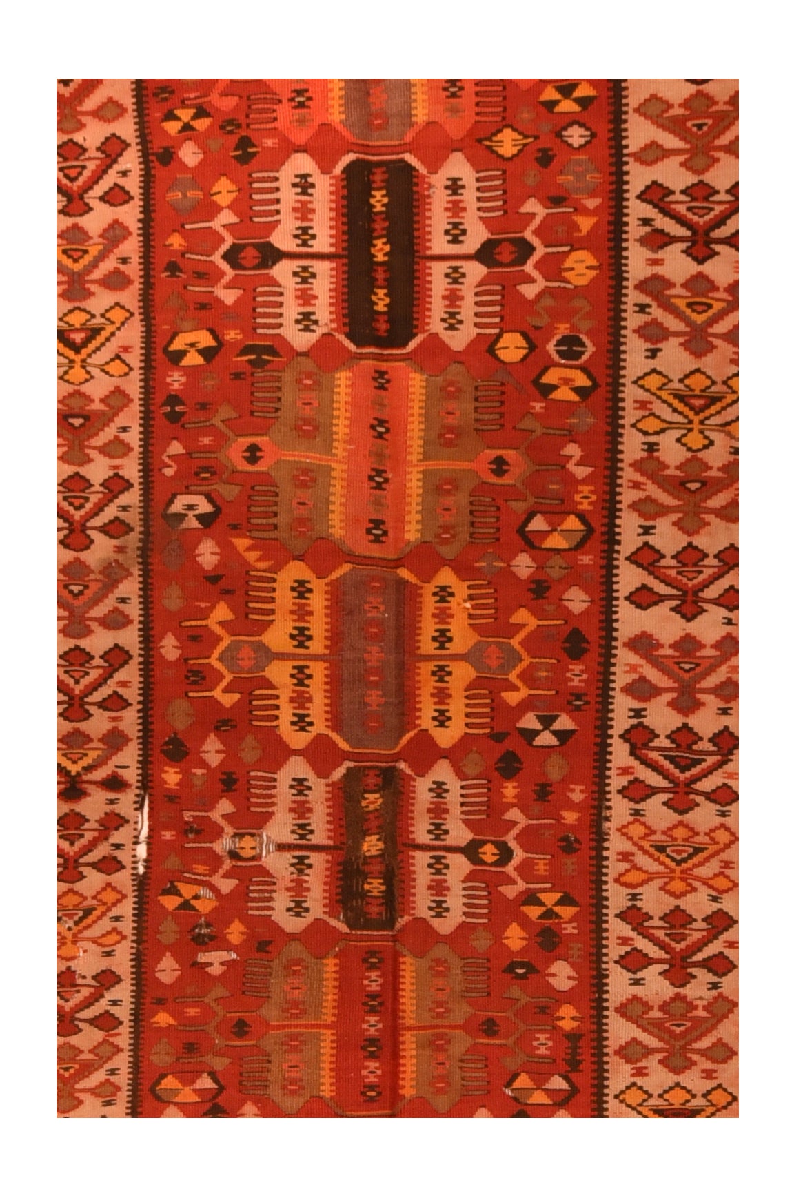 Vintage Turkish Kilim Rug 3'10'' x 11'8''